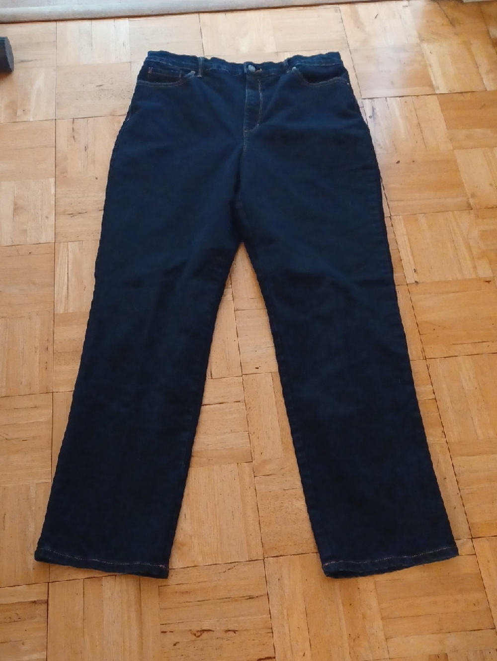 Gloria Vanderbilt Women’s Relaxed Jeans in Dark Blue AMANDA Size 14